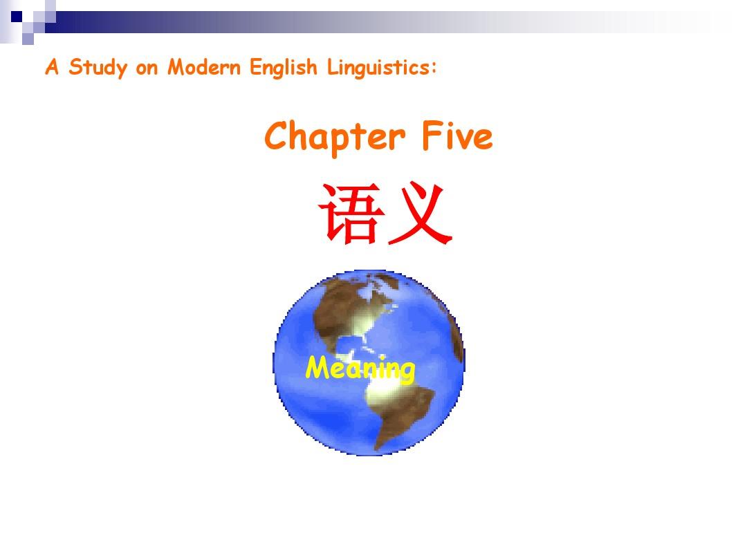Chapter 5 Meaning