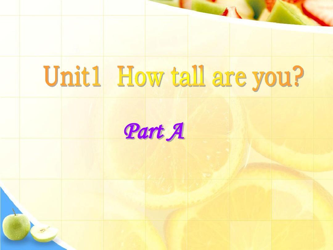 新版PEP小学英语六年级下册新PEP8_Unit_1_How_tall_are_you_A_learn