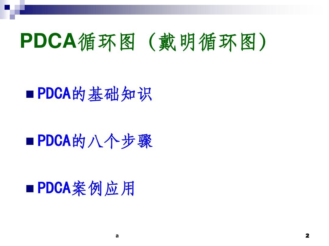 PDCA循环图及应用案例92916