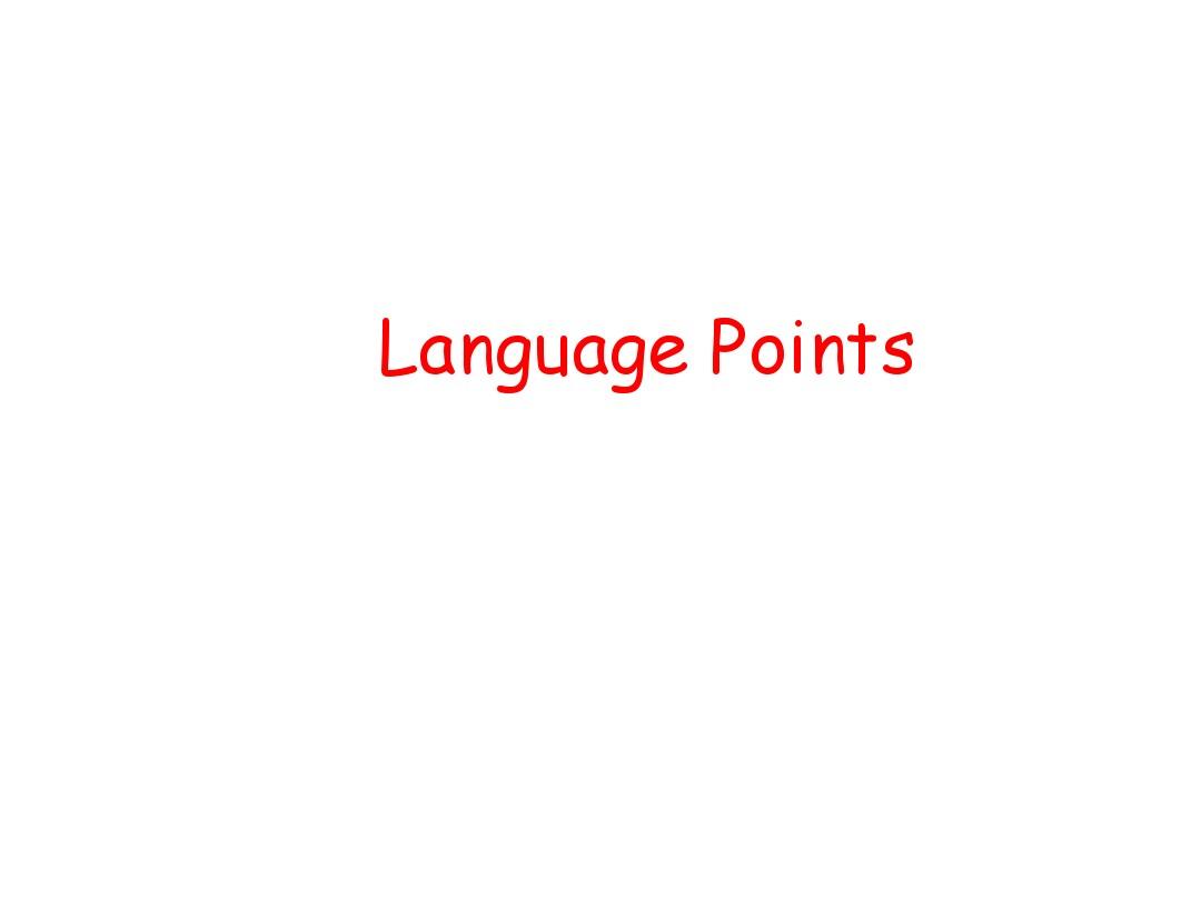 Language Points of B3U1 f