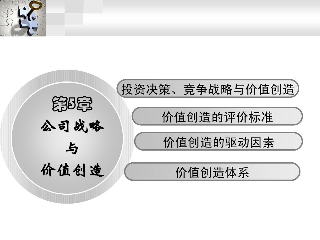 5-公司战略与价值创造83-高级财务管理(刘淑莲)1669-9PPT