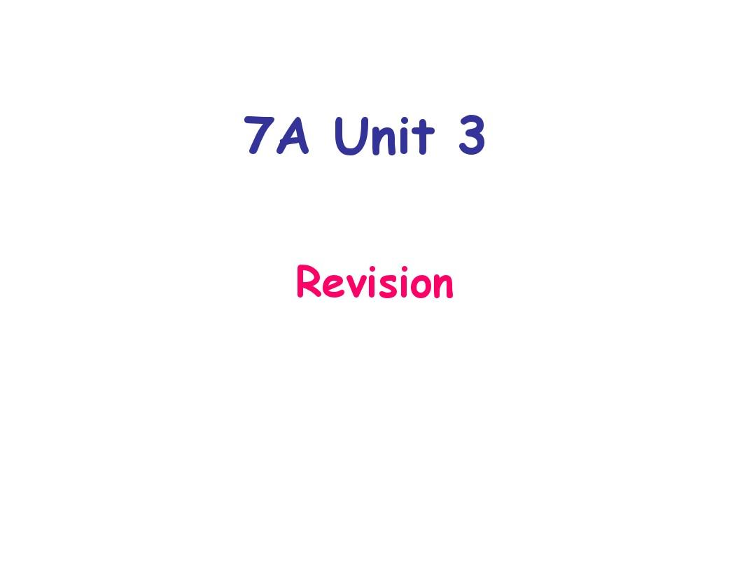 七年级英语上册Unit-3复习课件
