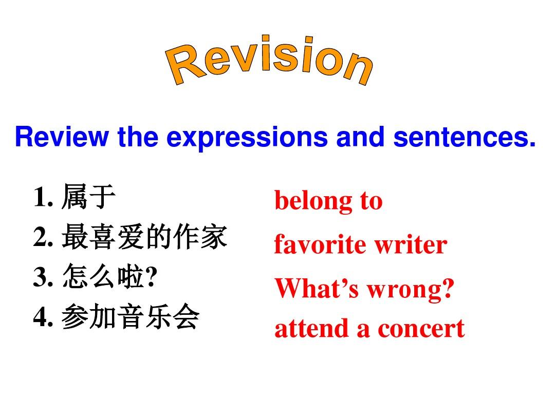 Review the expressions and sentences
