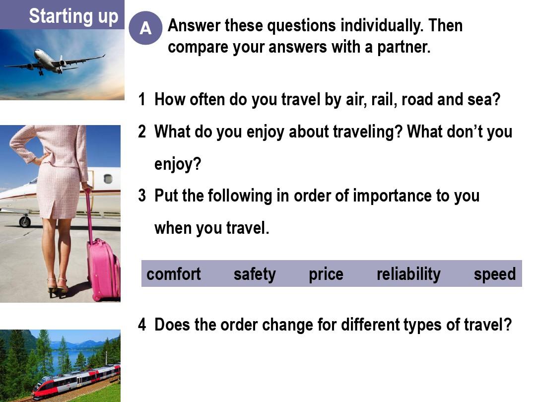 体验商务英语综合教程3 (第二版)答案Unit 2 Travelppt课件