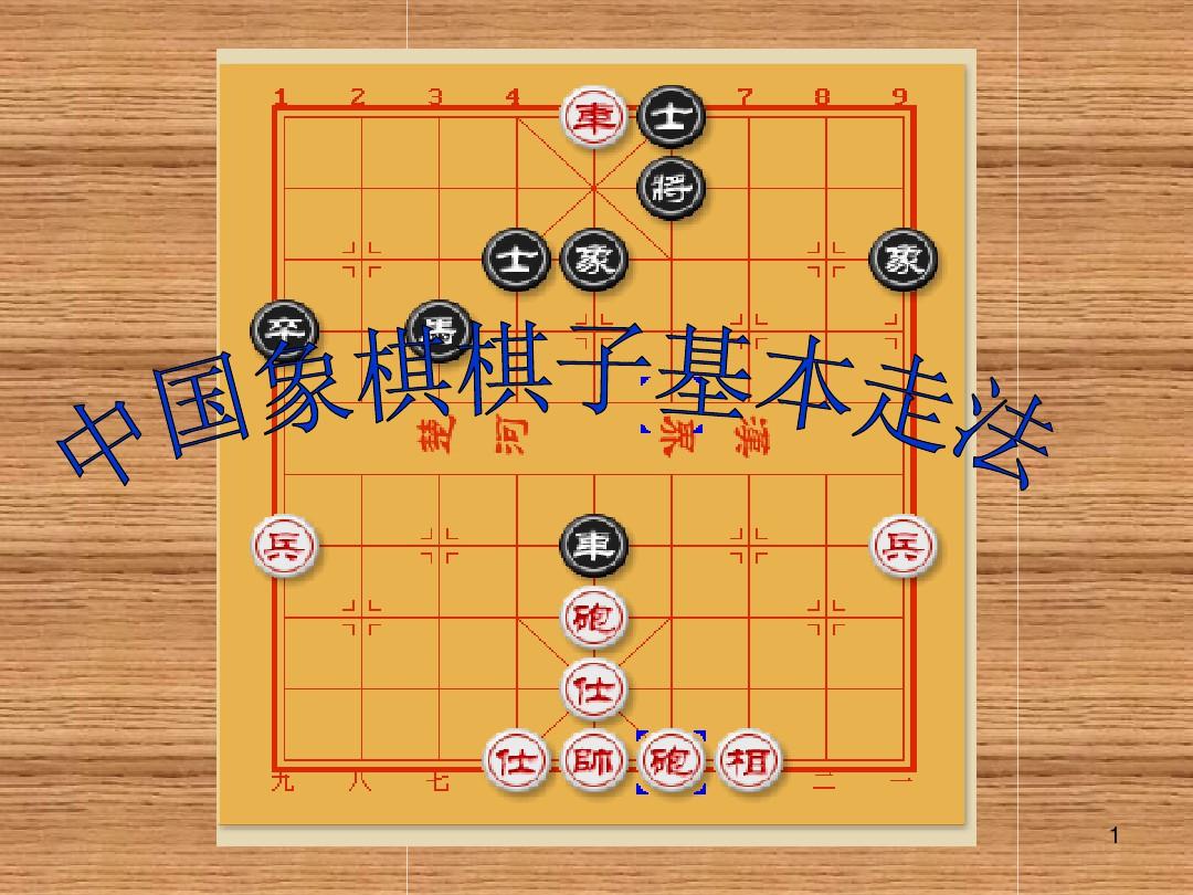 中国象棋棋子基本走法(课堂PPT)