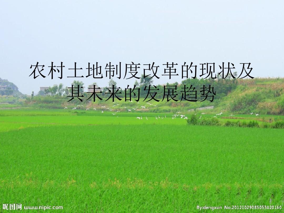 中国农村土地制度改现状及未来发展趋势-PPT文档资料