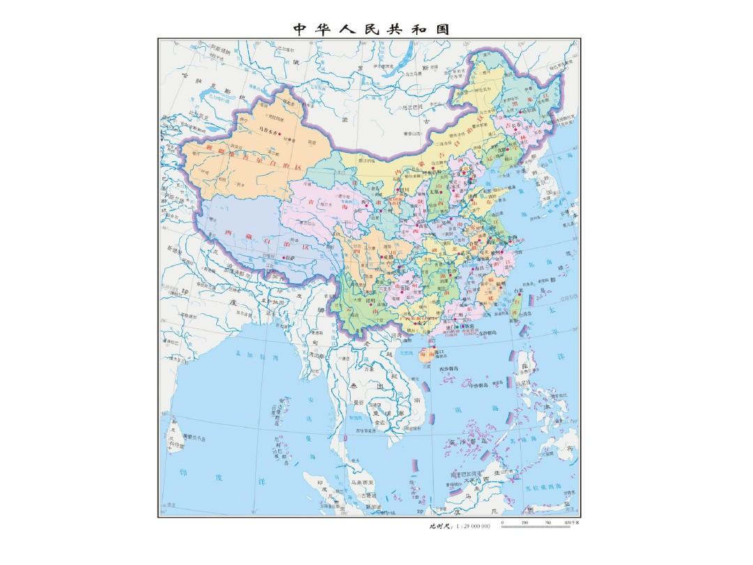 中国竖版地图-高清大图