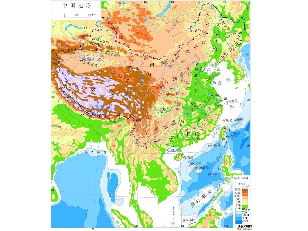 中国竖版地图-高清大图