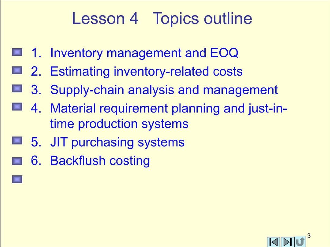 Lesson 6 Inventory management 英文管理会计课件 Management Accounting