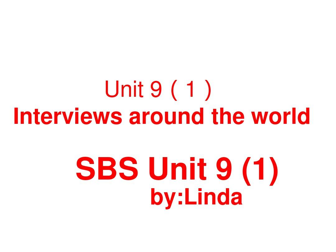 朗文国际英语教程第一册side by side sbs unit 9()