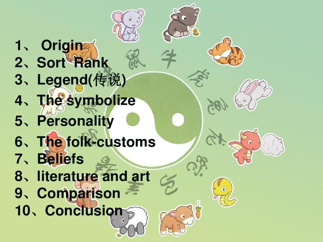 The Chinese Zodiac(十二生肖)