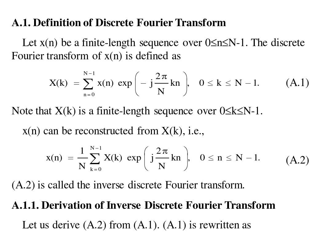上海交通大学李立利chapter 8 A. Basics of Discrete Fourier Transform