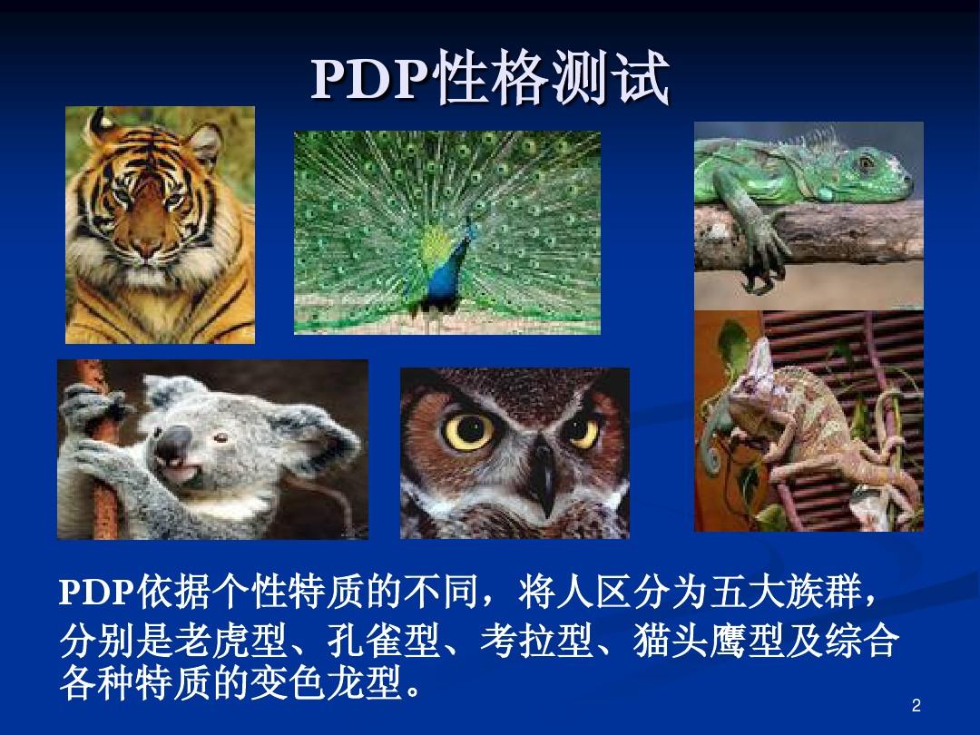 PDP性格测试(老虎、考拉、孔雀、猫头鹰、变色龙)