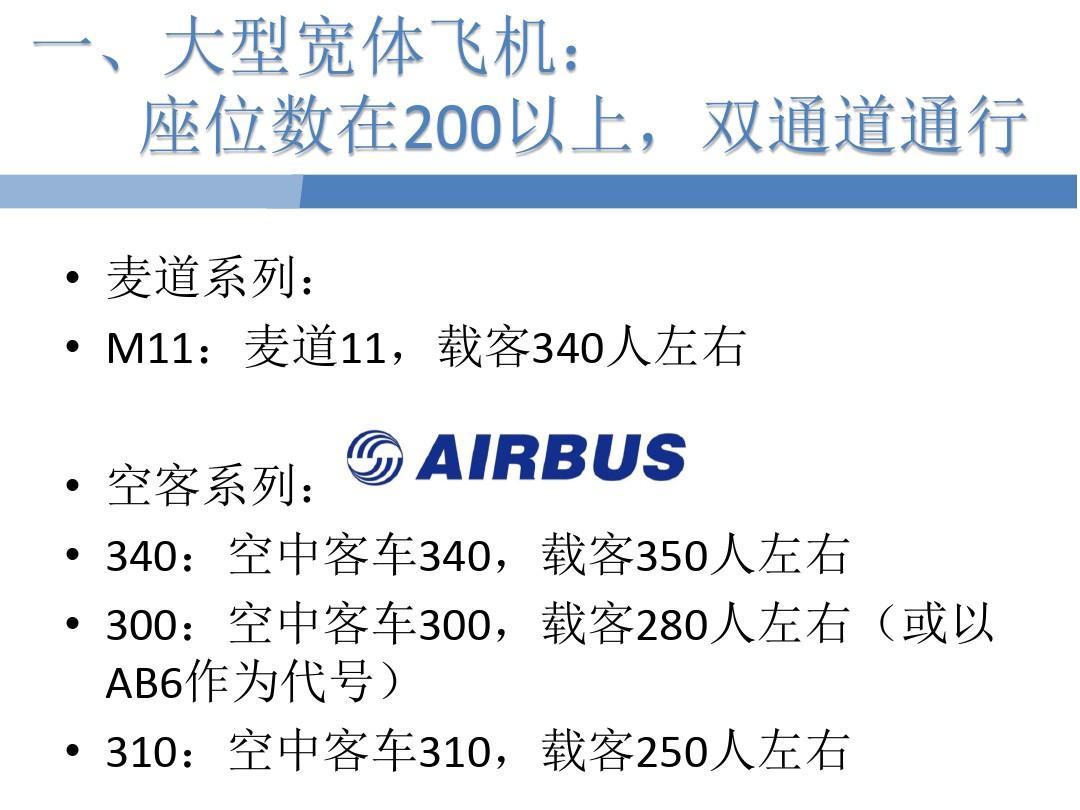 中国各航空公司机型教材