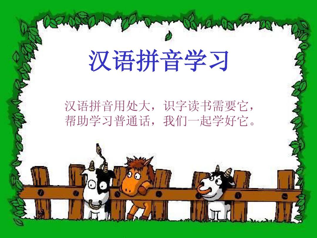 小学汉语拼音基础知识学习