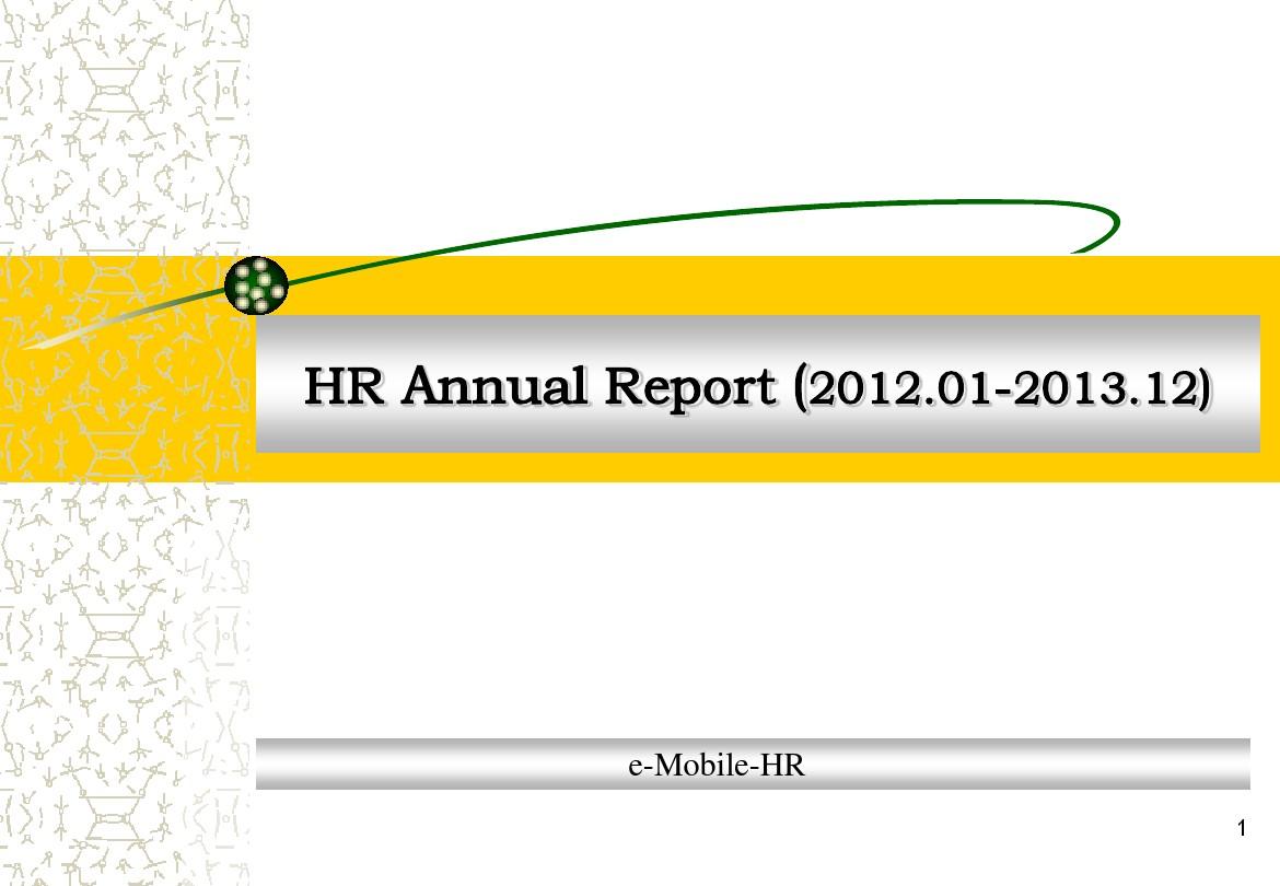 HR年度工作总结PPT模板
