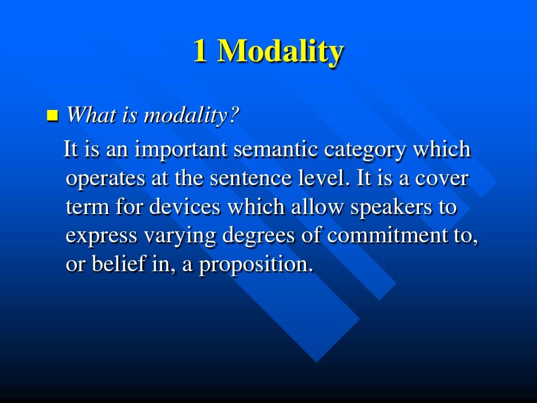 Modality and Evidentiality