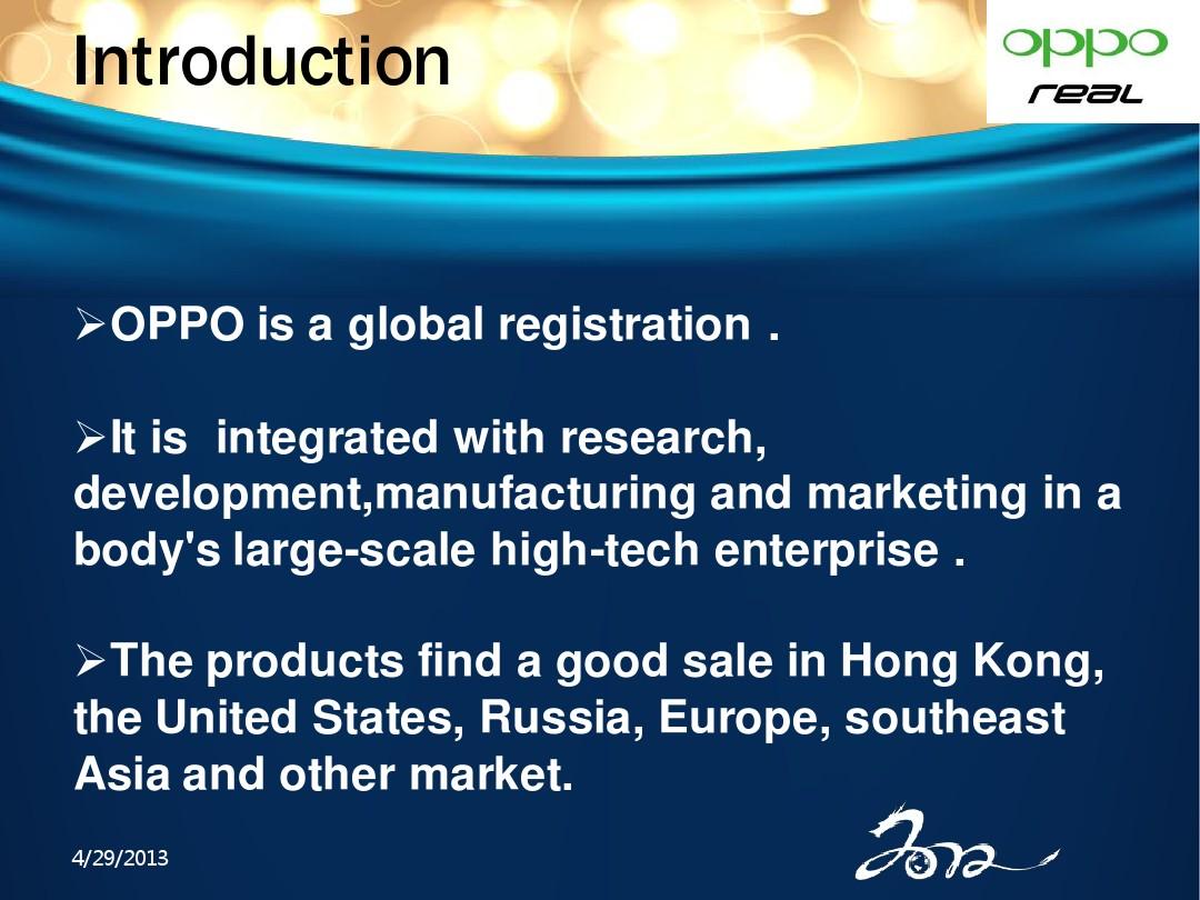 关于OPPO的price、product、promotion、place