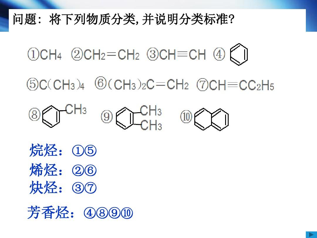 选修5有机化学基础第二章第二节芳香烃