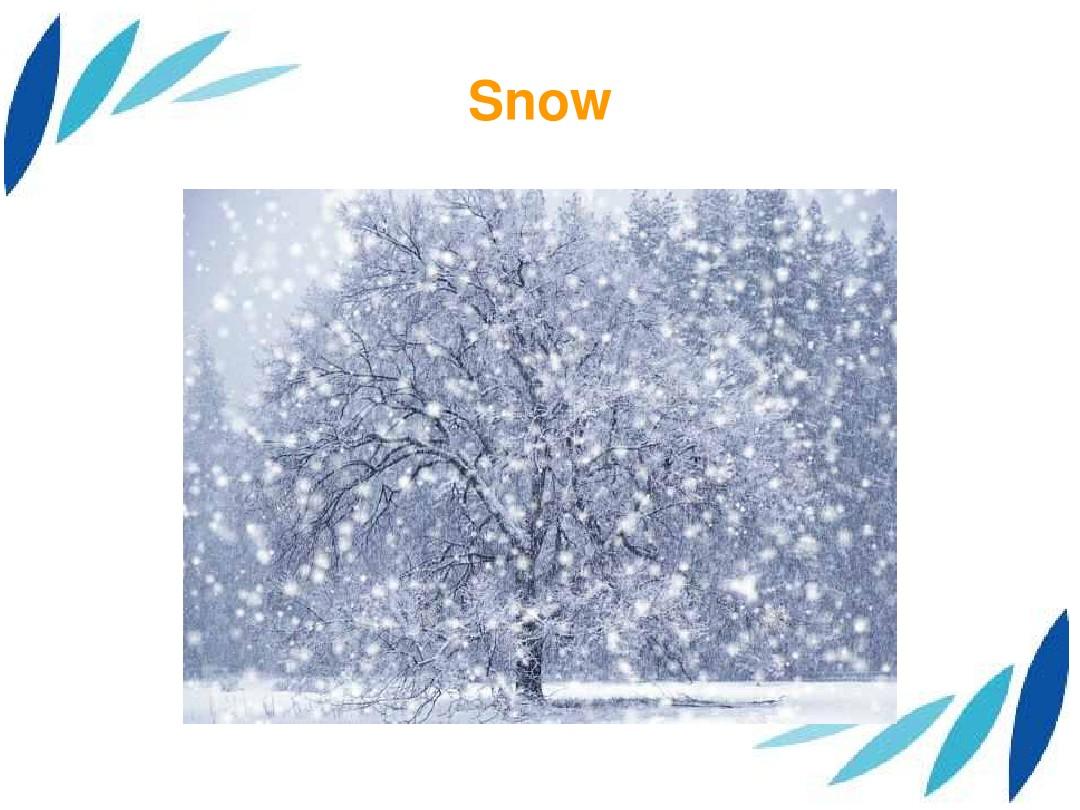 关于Snow雪的各种英语地道短语表达PPT,讲课好帮手