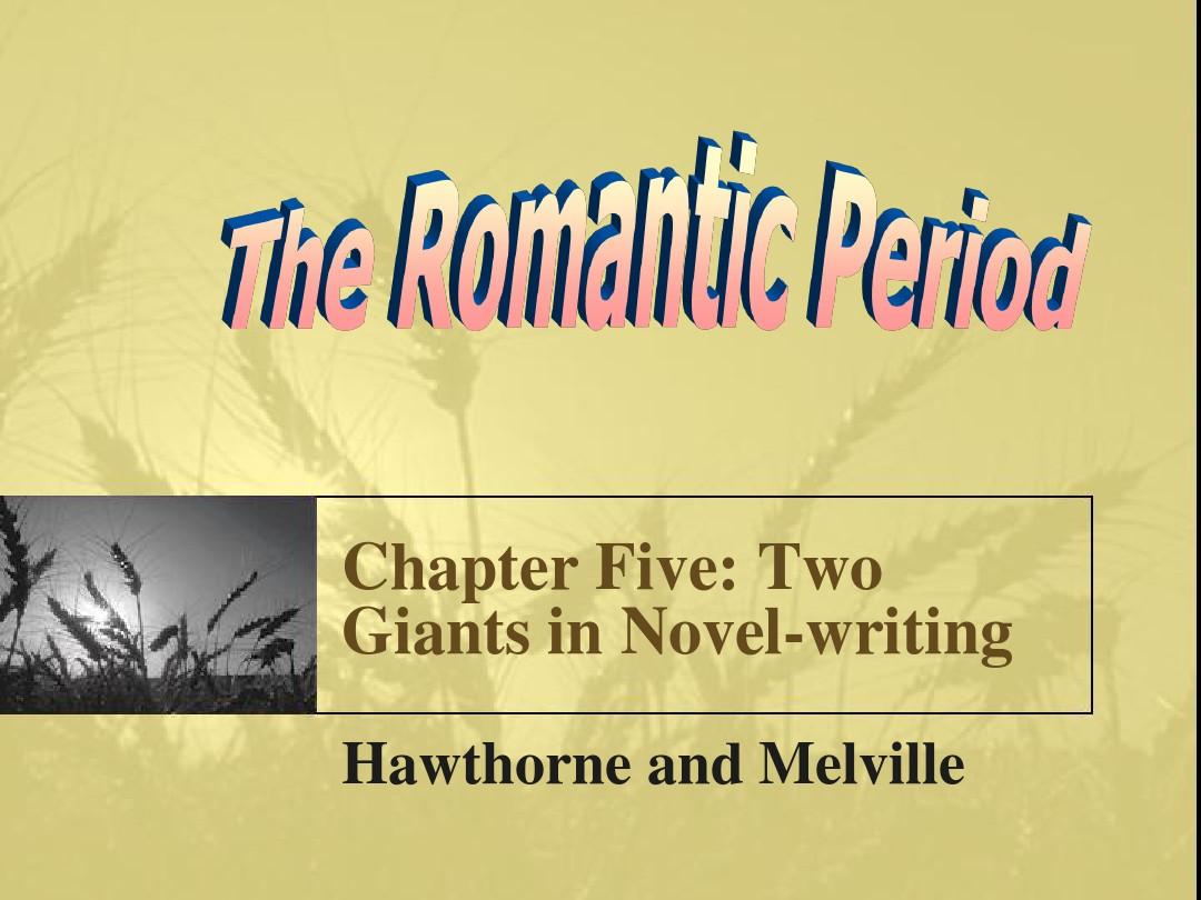 Chapter 5 The romantic period