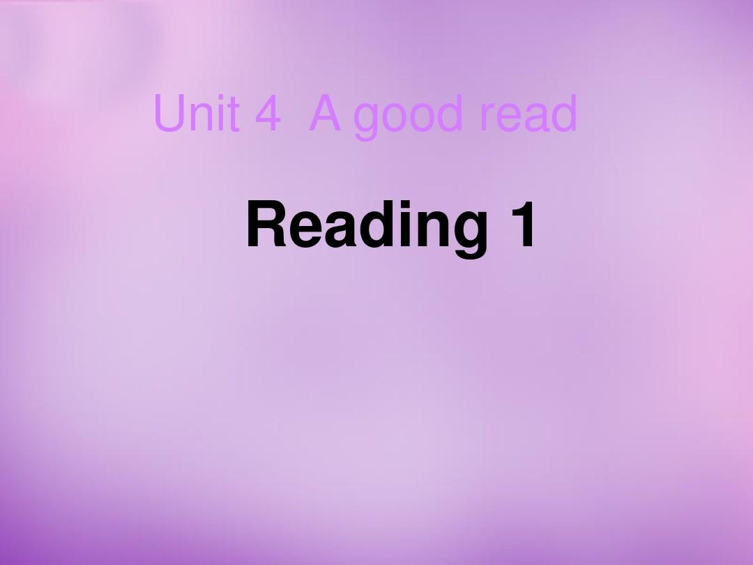 江苏省南京市长城中学八年级英语下册 Unit 4 A good read reading课件1 .ppt