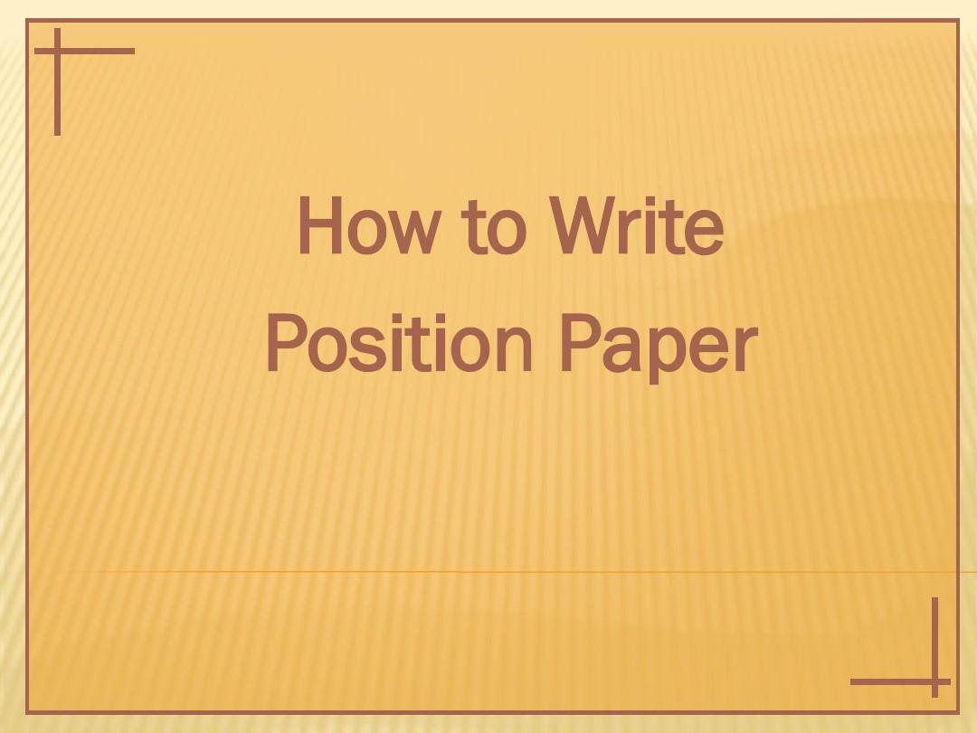 UN position paper