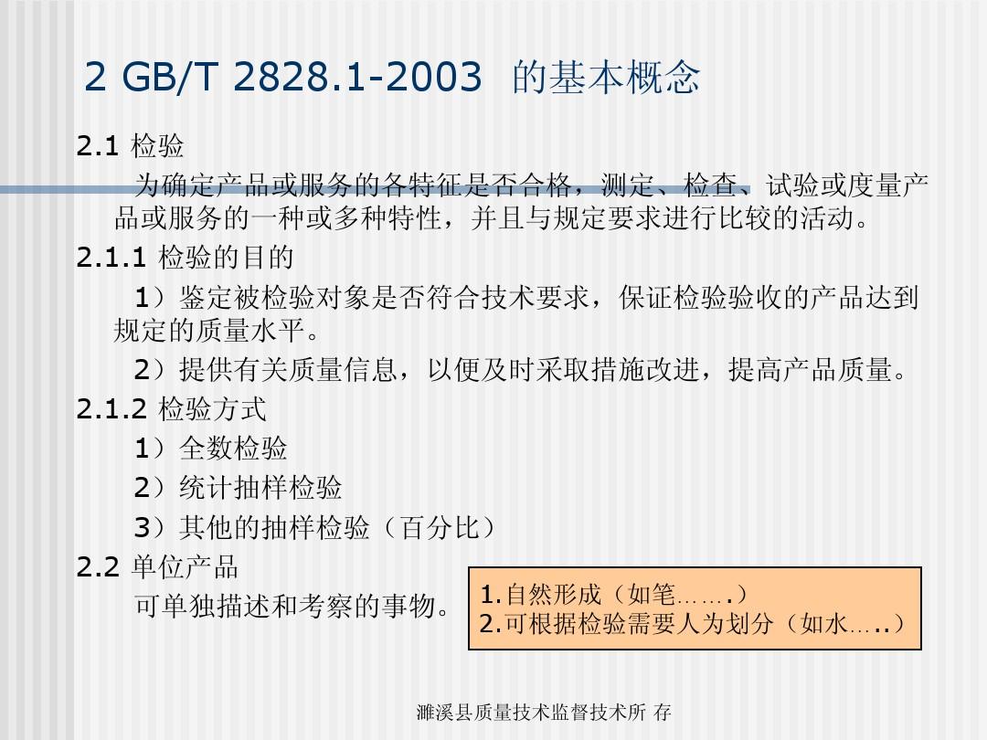 GBT2828[1].1-2003统计抽样检验标准的理解与实施