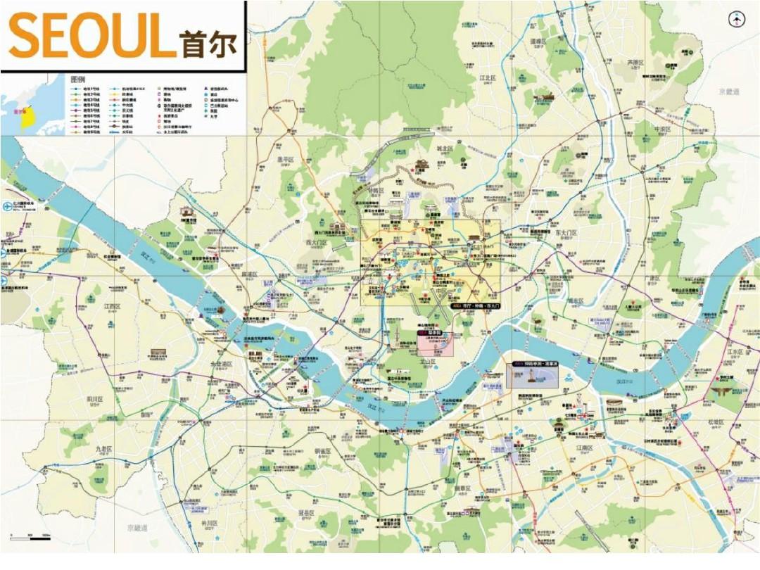 韩国首尔旅游地图大全