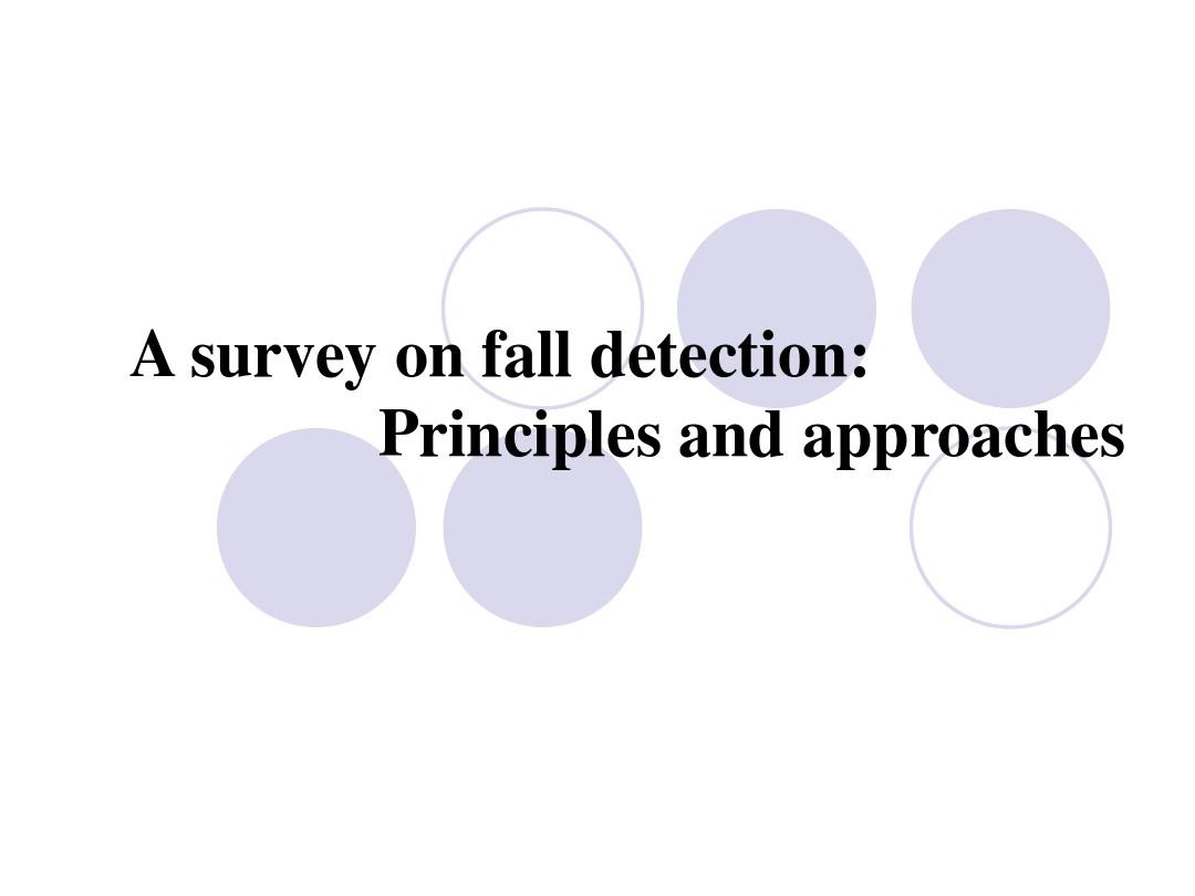 a survey on fall detection