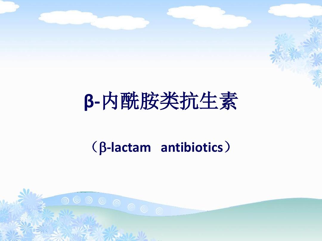 b内酰胺类抗生素总结