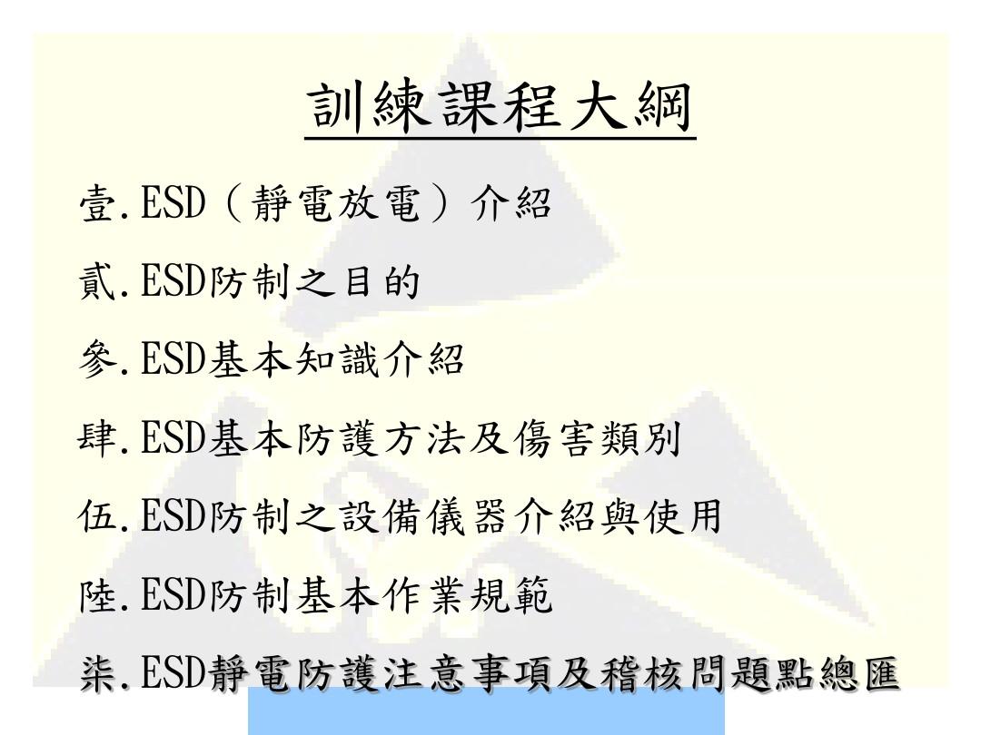 ESD静电放电的防护方法与作业规范