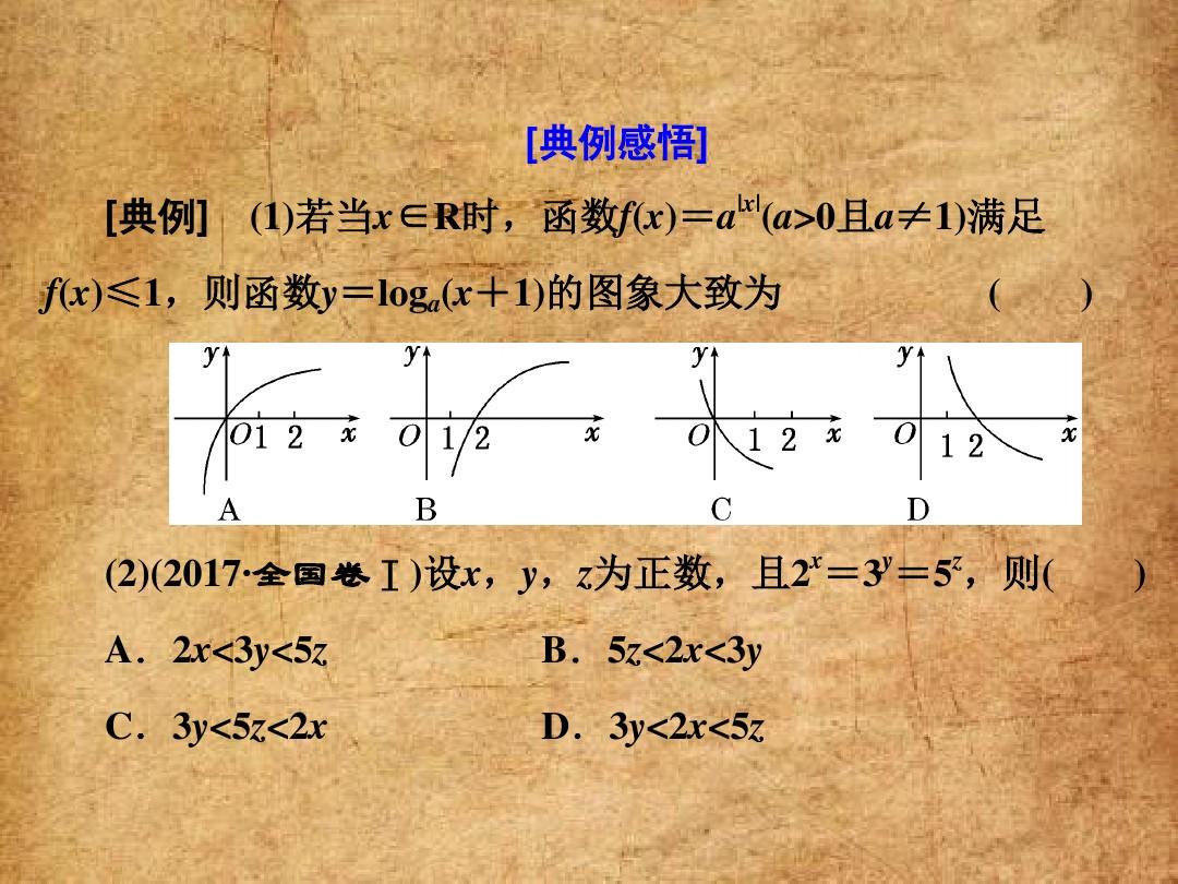 2018年高考数学二轮复习专题(通用版)六函数不等式导数第二讲小题考法__基本初等函数函数与方程课件(理数)