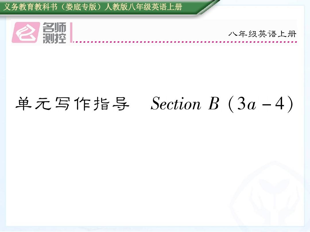 单元写作指导SectionB(3a-4)