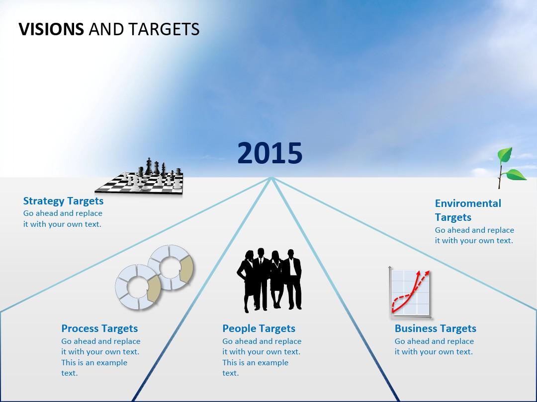 PPT模板-目标和愿景图表10张