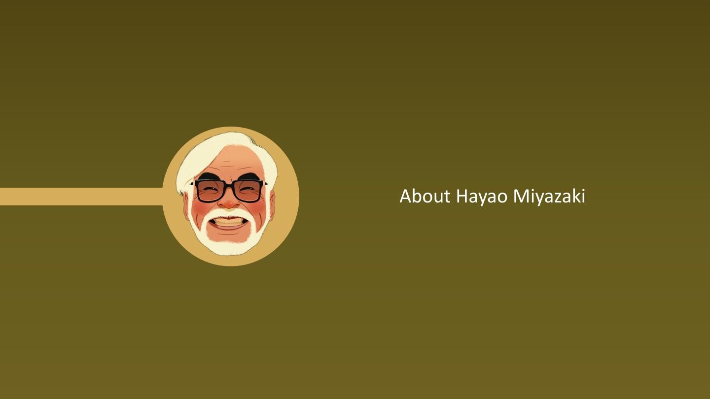 Hayao Miyazaki 宫崎骏个生平英文介绍