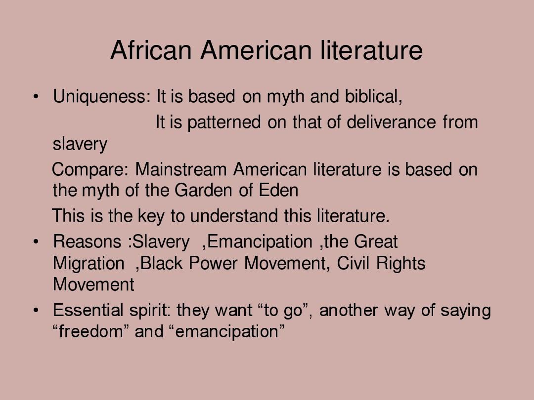 African American literature