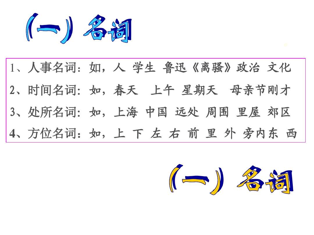 现代汉语语法词类