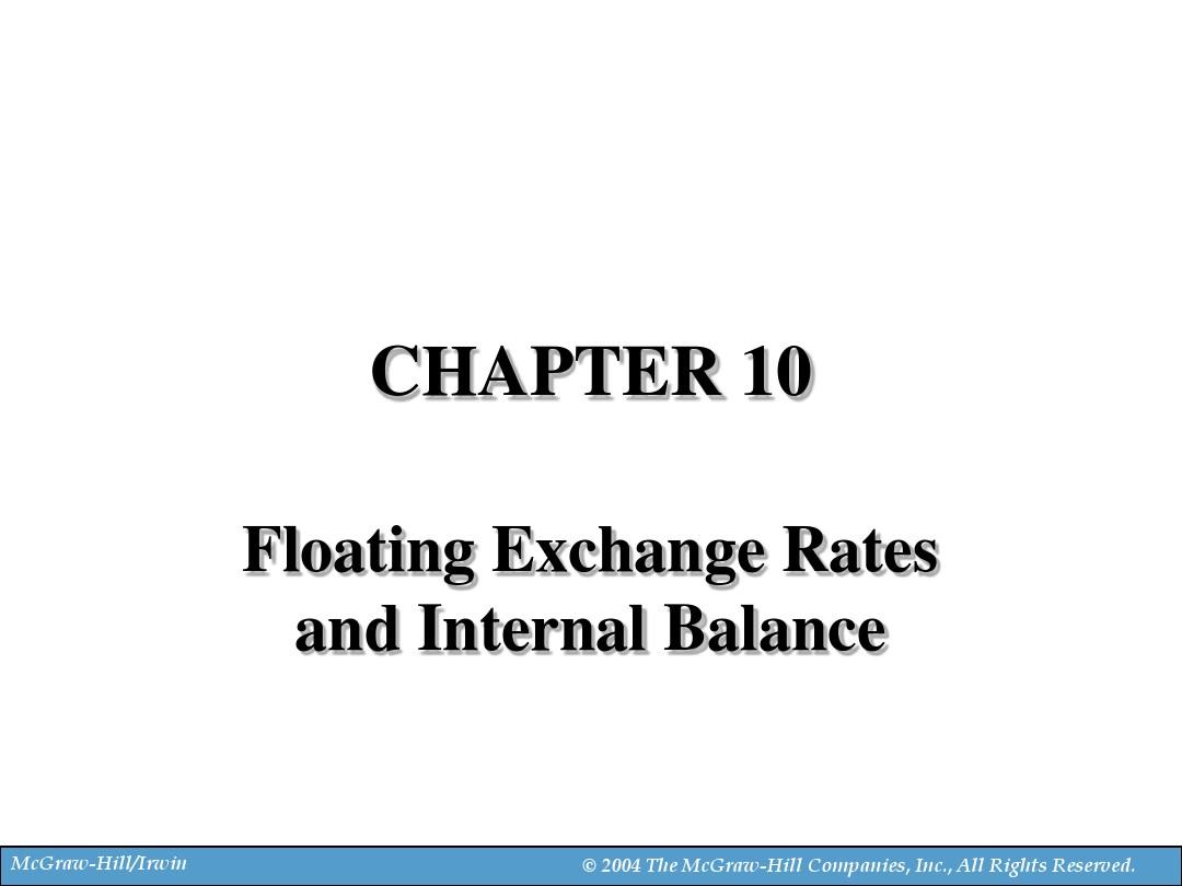 国际金融 chapter 10