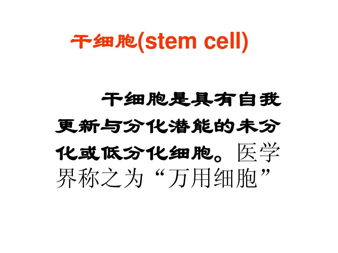 干细胞的基本知识