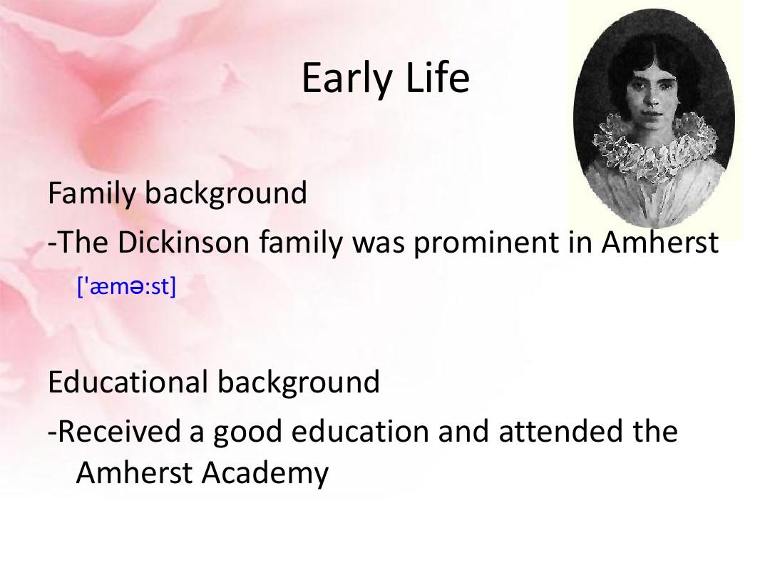 Emily Dickinson  艾米丽 迪金森