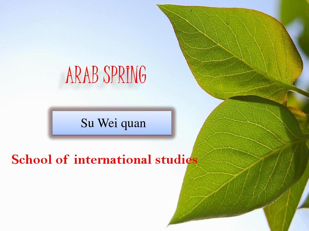 阿拉伯之春Arab spring