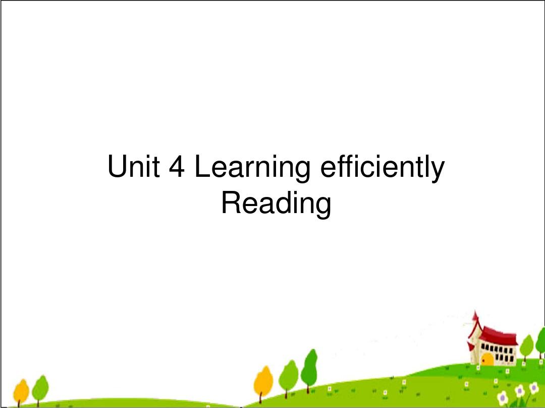 人教版高中英语选修10 Unit 4 Learning effectively Reading 课件(共22张PPT)