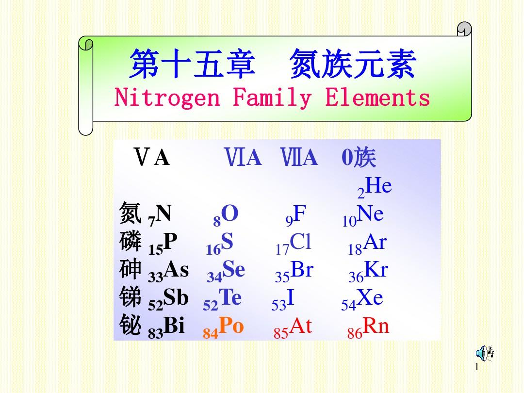 无机化学第15章-氮族元素