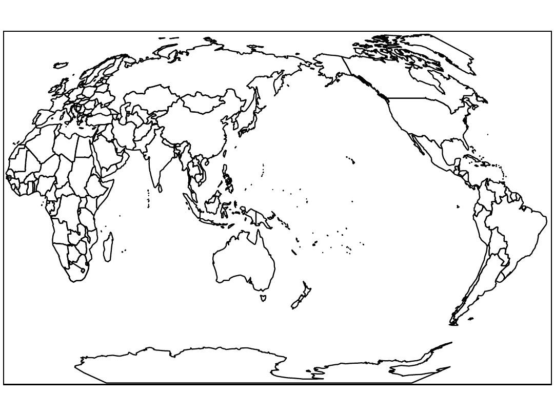 七年级世界空白地图