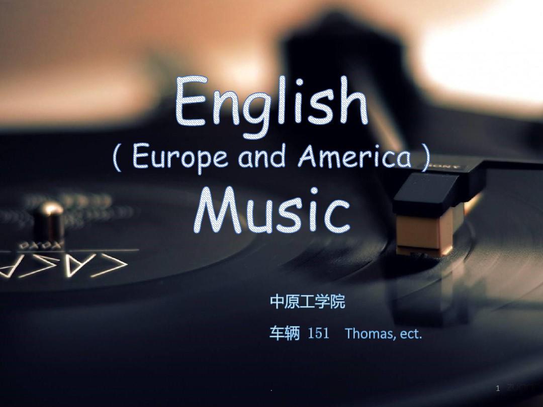英文歌曲种类介绍及代表曲-英文演讲(双语讲解)PPT课件
