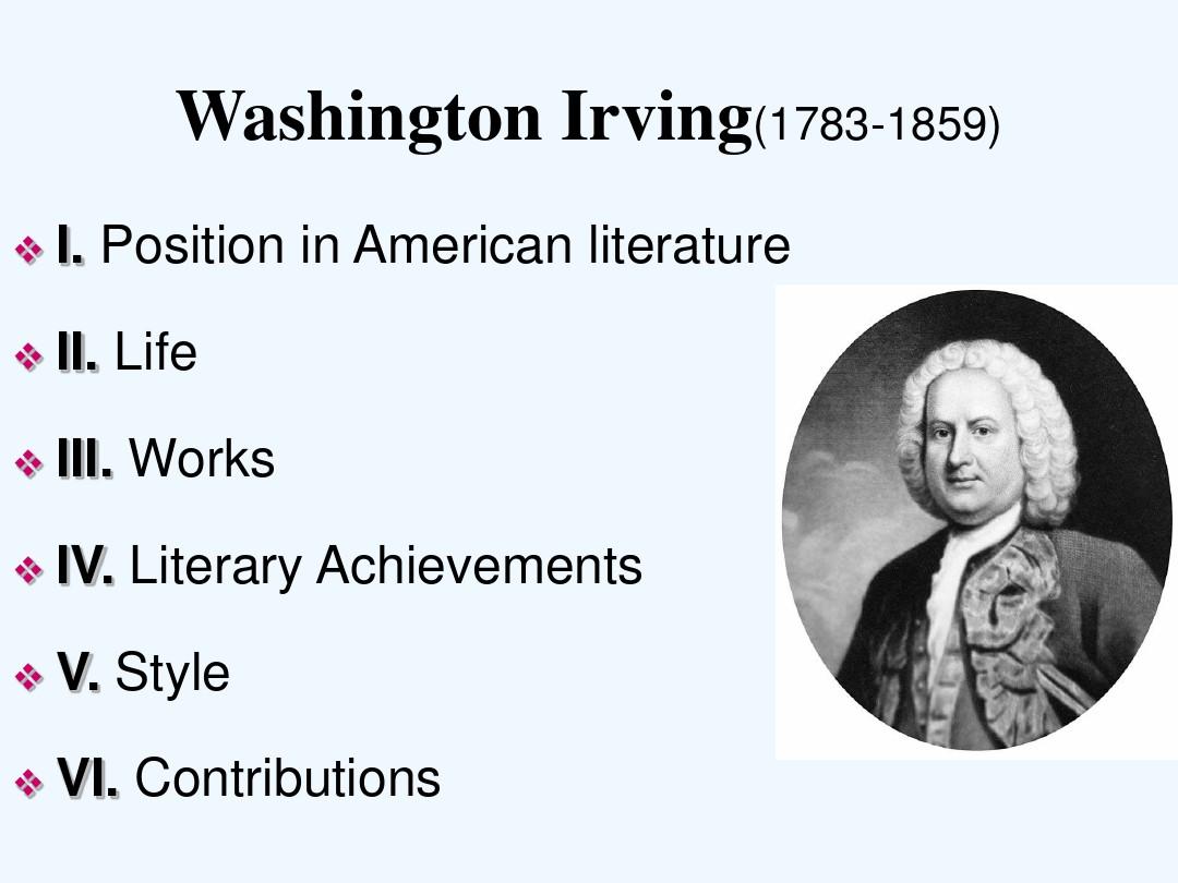 美国文学欣赏Washington_Irving PPT