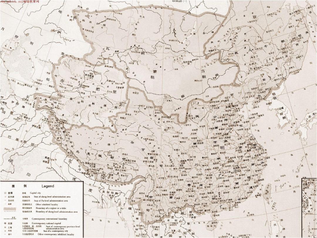 明朝时期全国地图