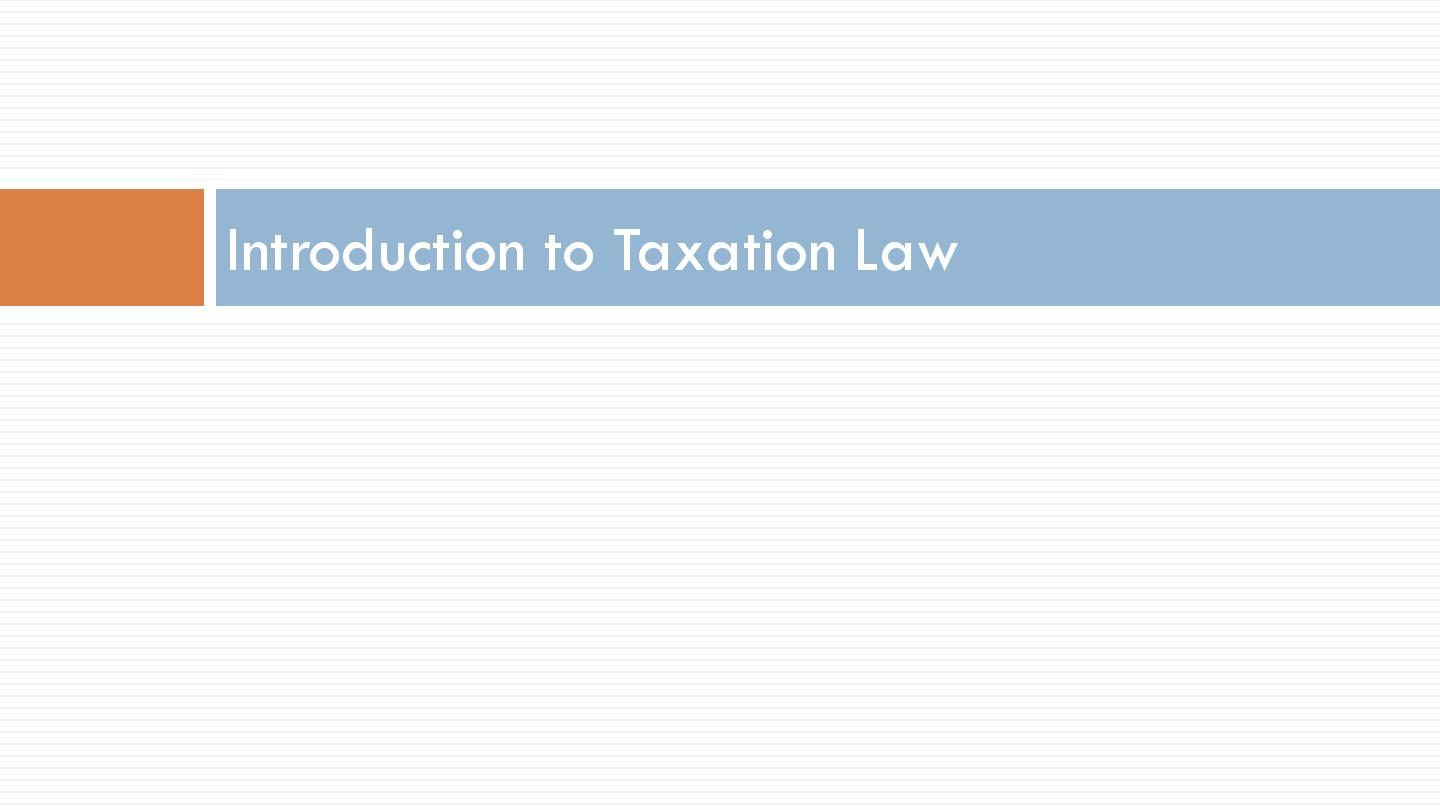澳大利亚税法复习