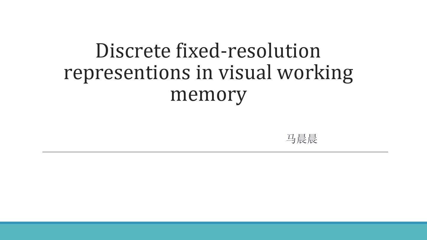 visual working memory ppt